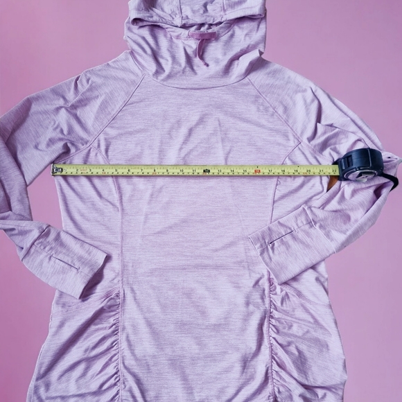 Skechers Long Hooded Light Pink Activewear Top - Picture 6 of 7